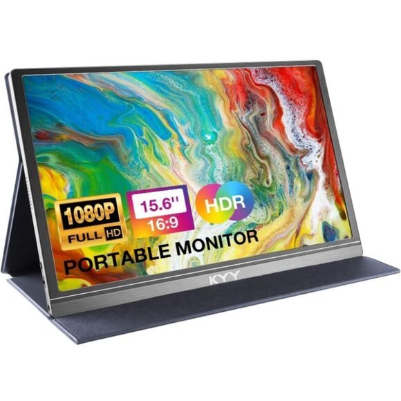 KYY Portable Monitor Display Gaming Monitor w/Premium Smart Cover, Speakers - Picture 1 of 13